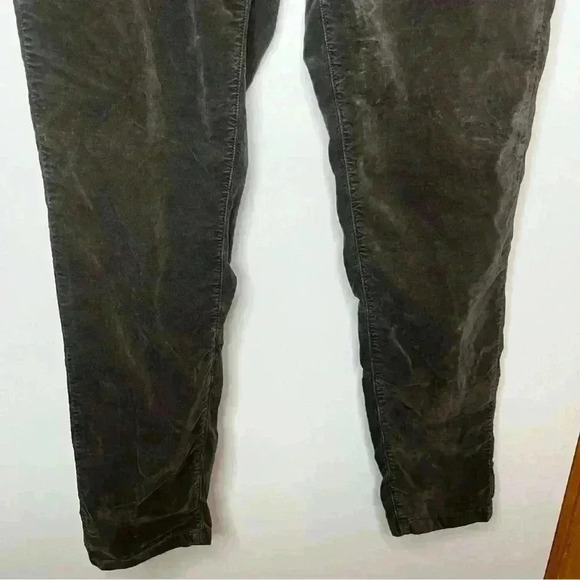 J. McLaughlin Faux Suede Pants Women 6 Brown Stretch Straight Skinny Casual Work - Picture 3 of 6